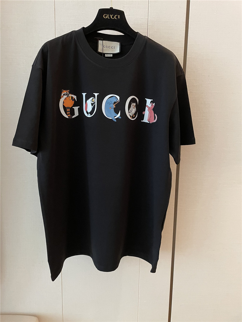 Gucci animal print short sleeve replica d&g clothing