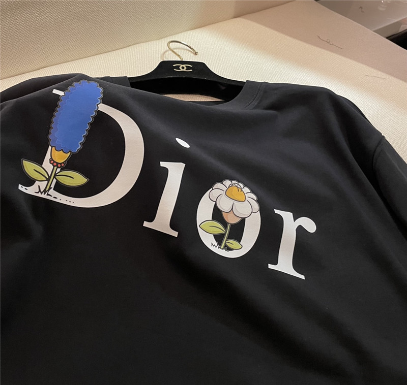 D10r colorful letters logo short sleeve replica d&g clothing