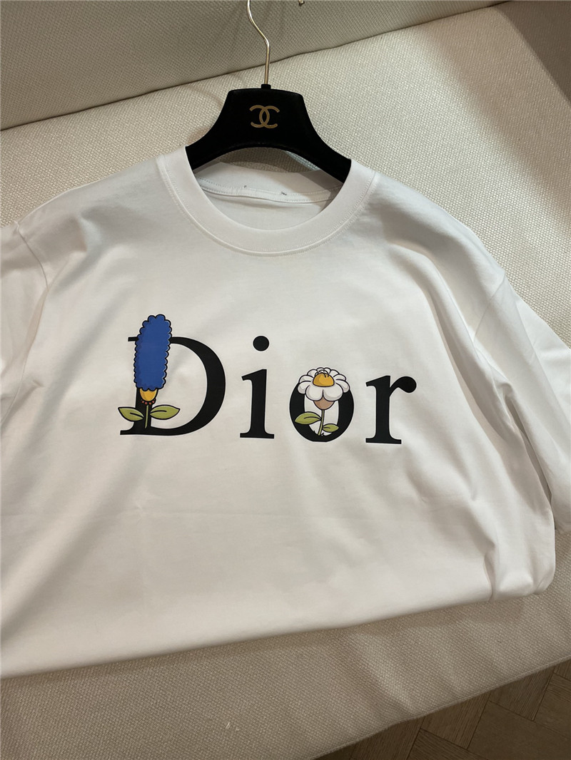D10r colorful letters logo short sleeve replica d&g clothing