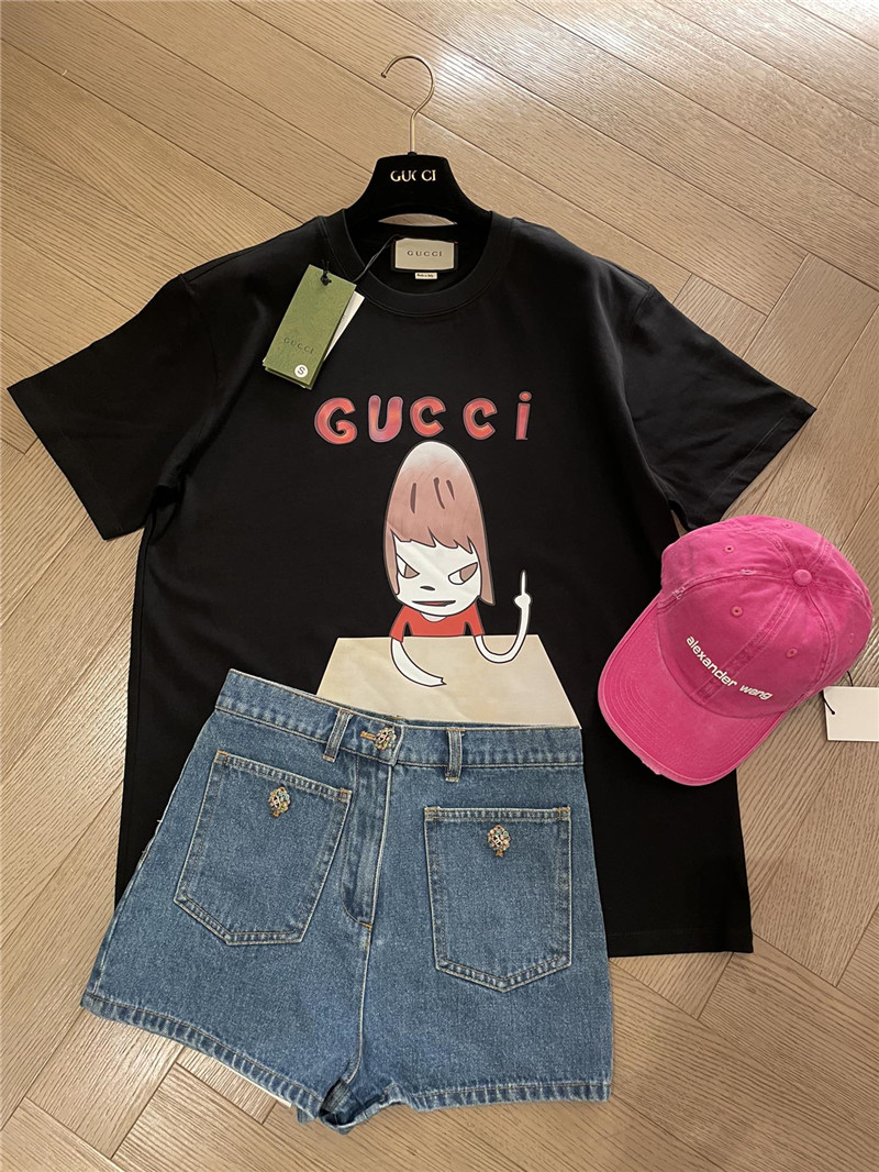 Gvc*1 funny little girl short sleeve replica designer clothing websites