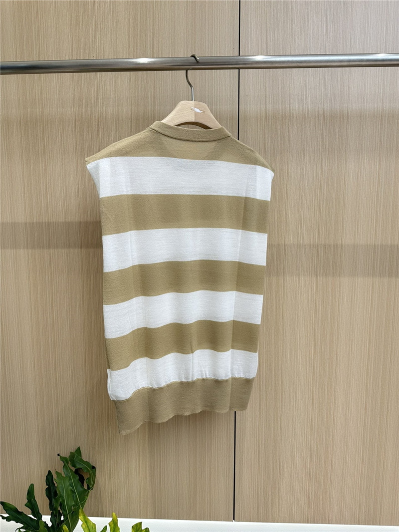 Pra*a triangle logo wool sleeveless top replica d&g clothing