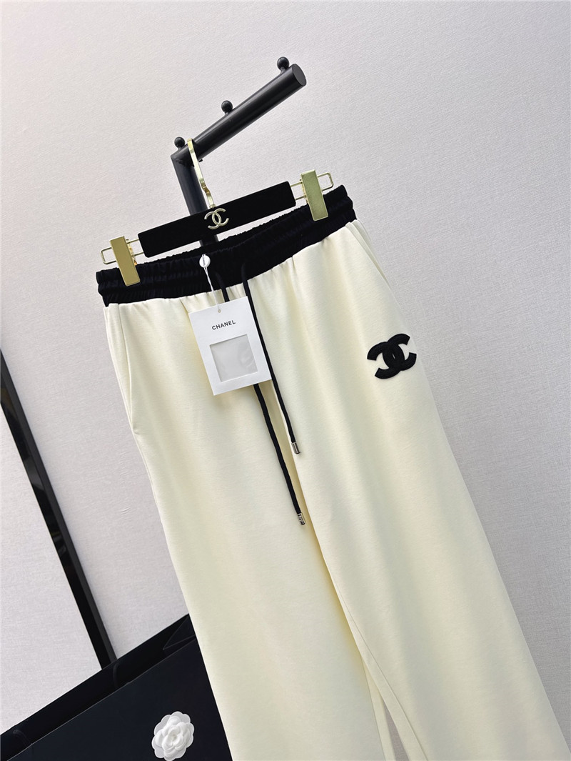 Ch**el elastic waist straight pants replica designer clothes