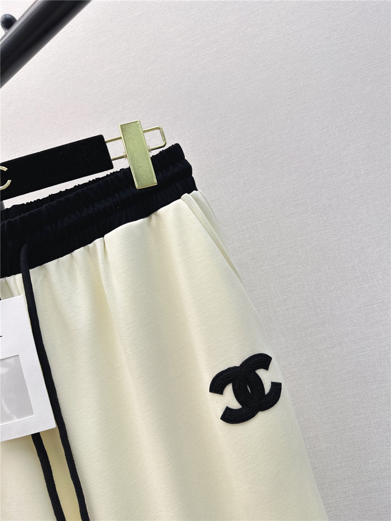 Ch**el elastic waist straight pants replica designer clothes