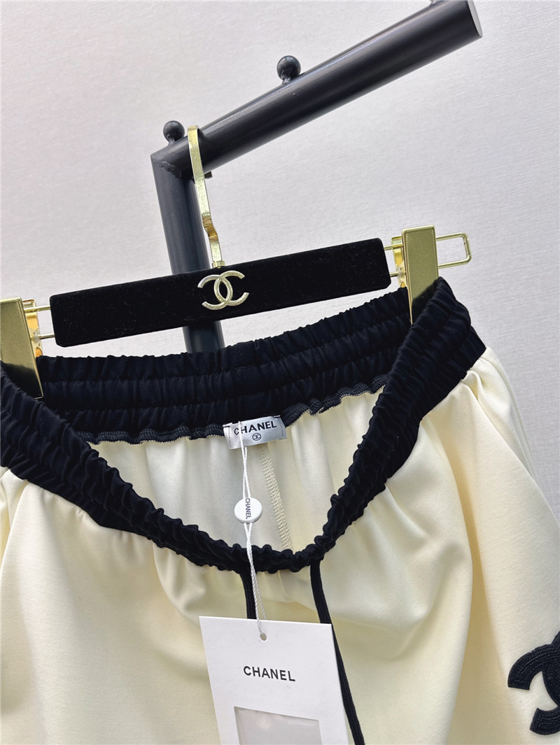 Ch**el elastic waist straight pants replica designer clothes