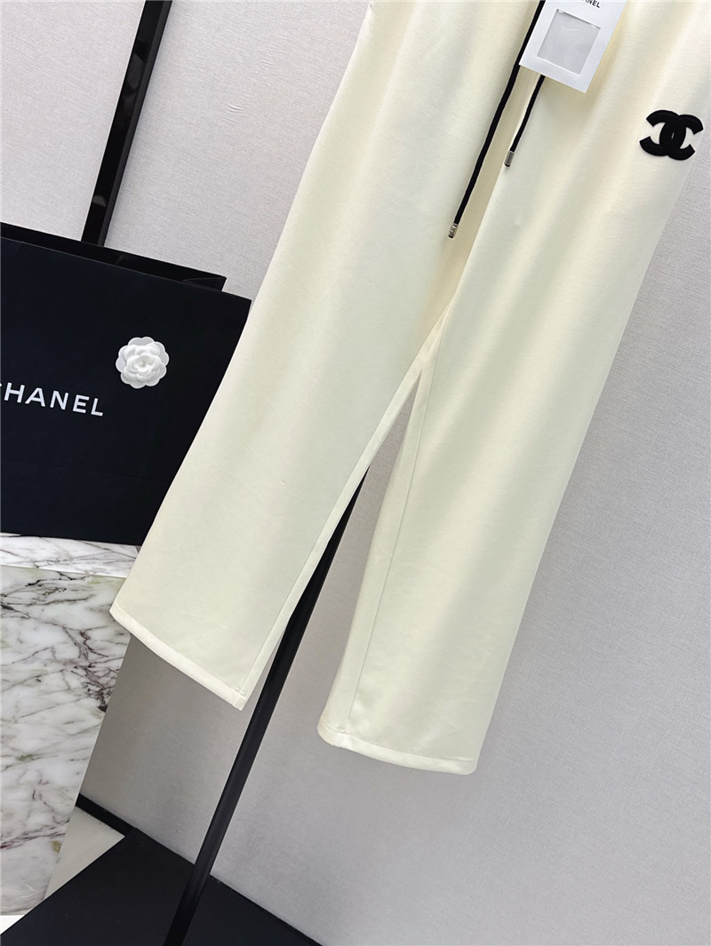 Ch**el elastic waist straight pants replica designer clothes