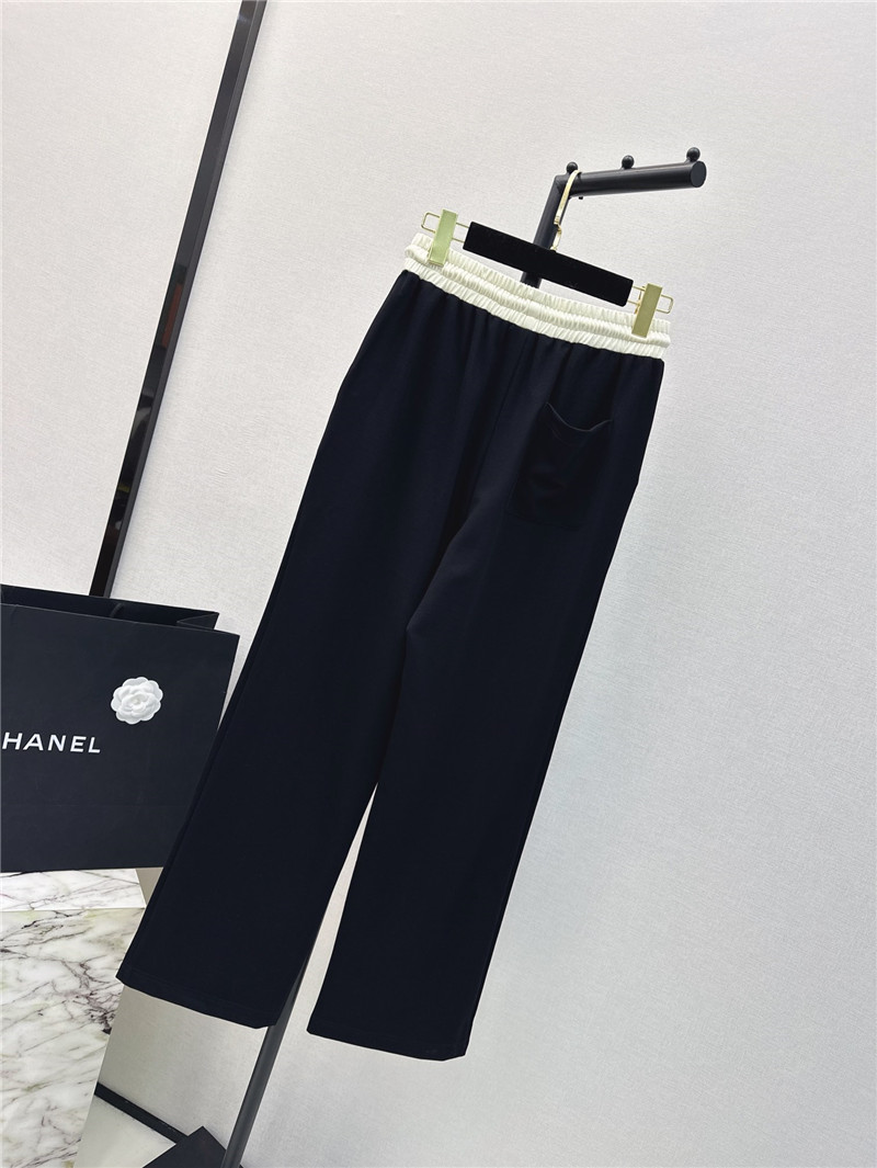 Ch**el elastic waist straight pants replica designer clothes