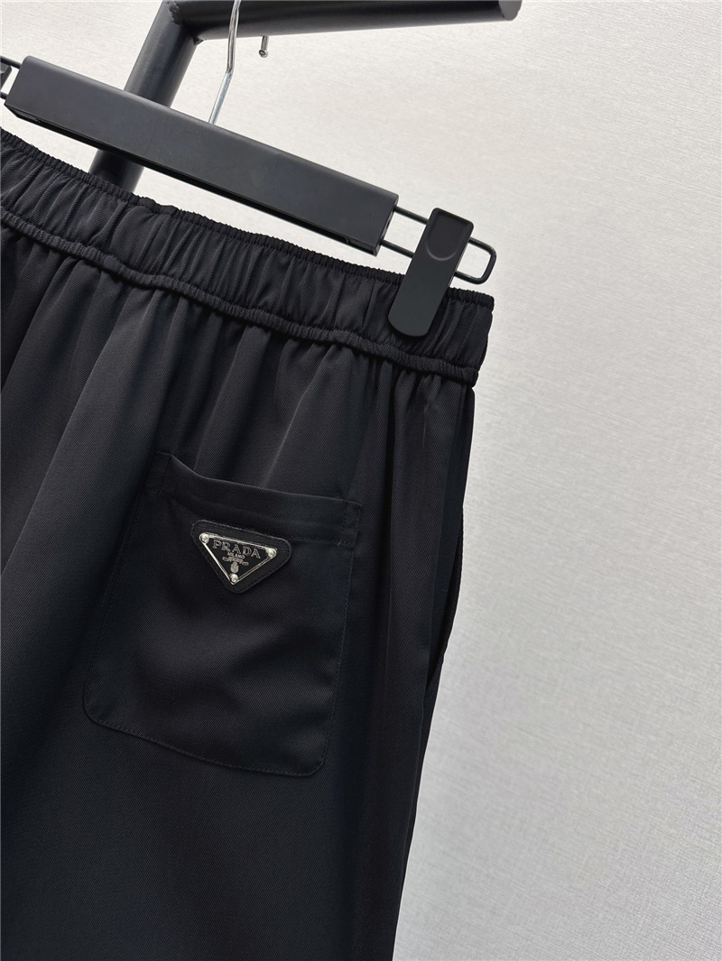 Pra*a new belt decorated trousers replica clothing