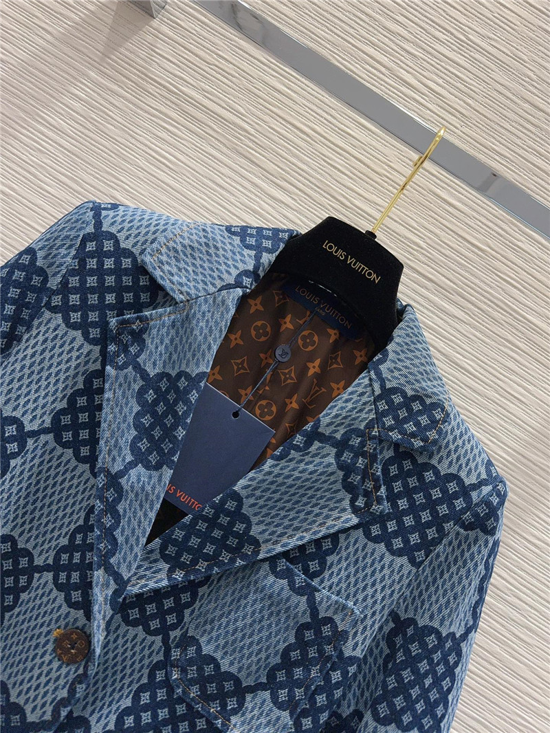 l0vis Vvtt0n lv washed denim blazer replica clothing