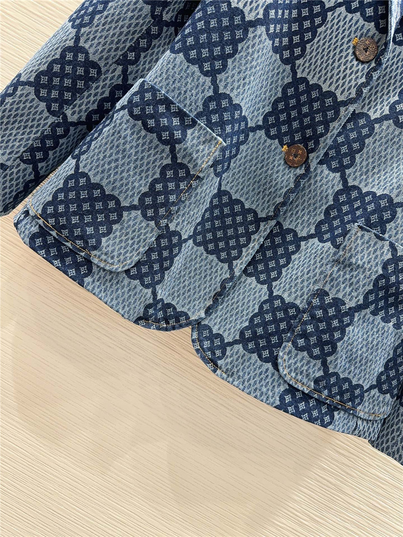 l0vis Vvtt0n lv washed denim blazer replica clothing