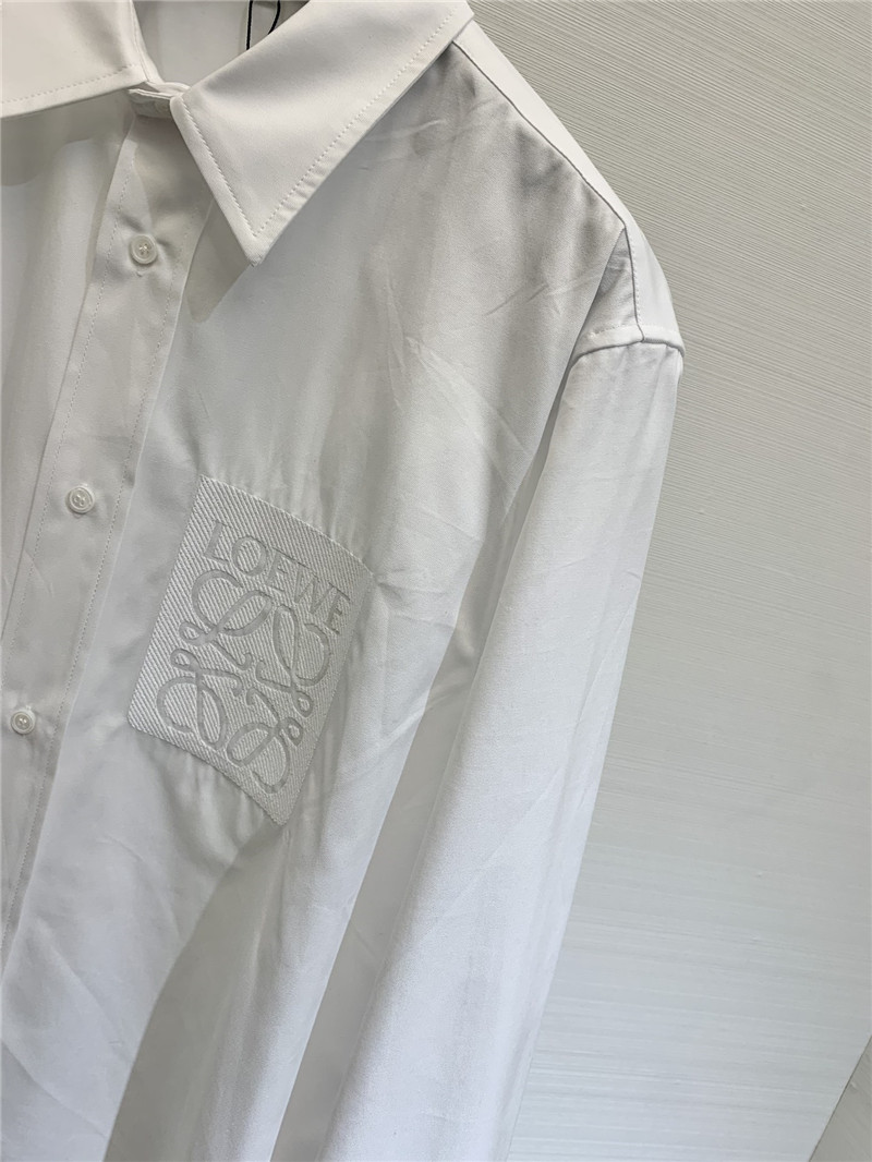 L0ew* embroidered logo cotton shirt replica d&g clothing