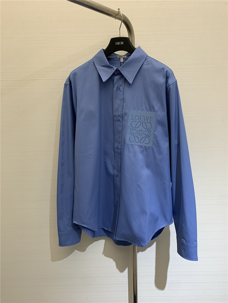 loewe embroidered logo cotton shirt replica d&g clothing