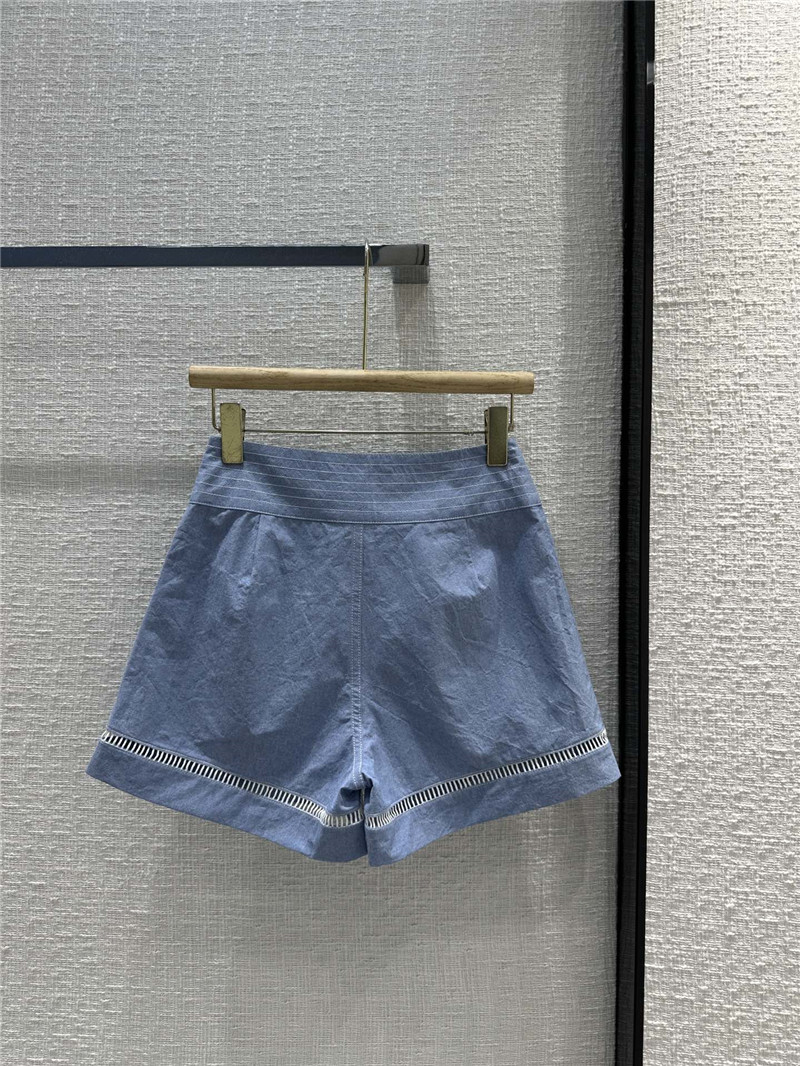 Chloé crocheted cutout blue shorts replica clothing