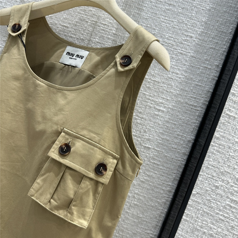 M1um1u cargo pocket vest dress replica clothing sites
