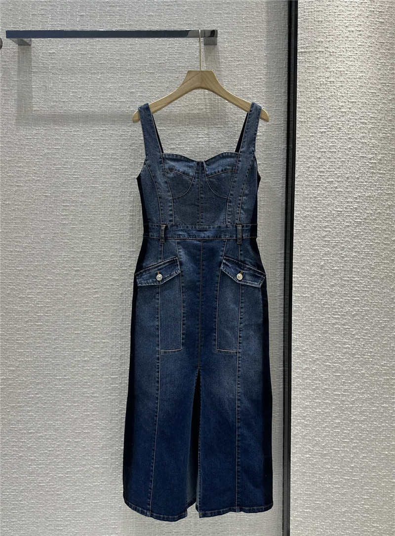 Alexander mcqueen strapless denim dress replicas clothes