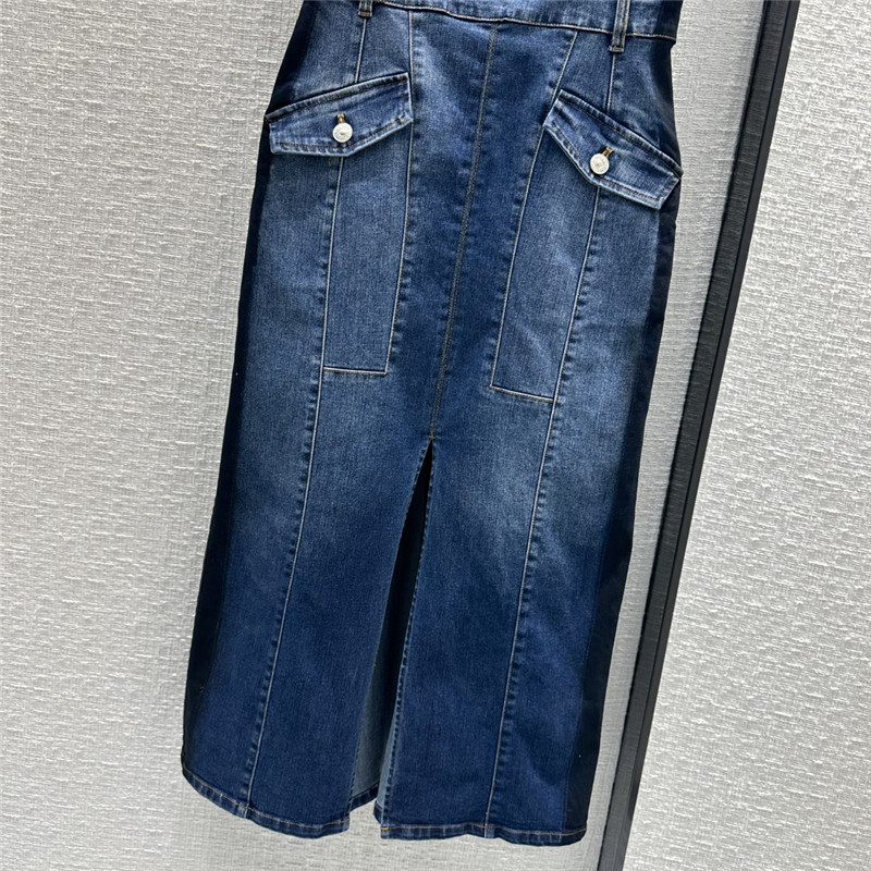 a1exa*der Mcqv*en strapless denim dress replicas clothes