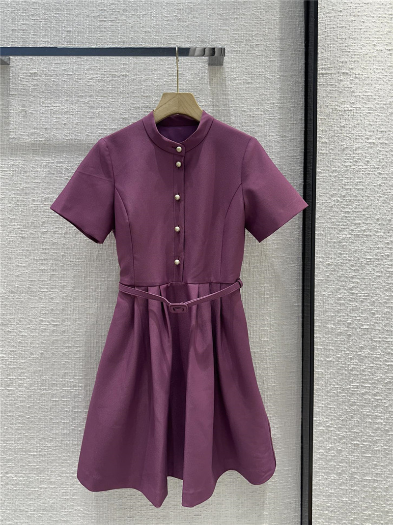 Dior Purple Short Belted Dress