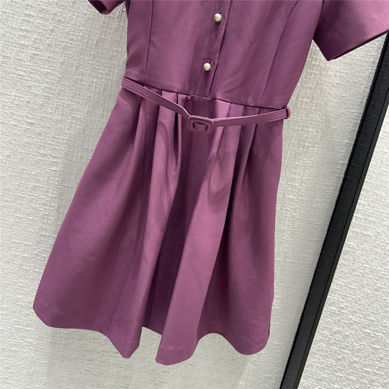 D10r purple short belted dress