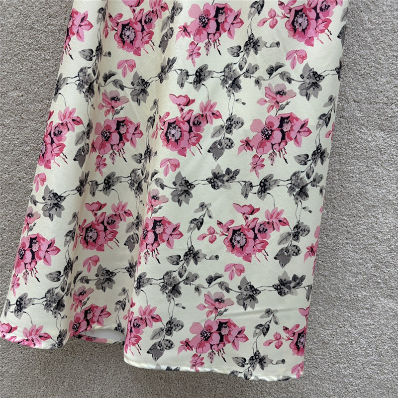 prada floral V-neck crossover sleeveless dress replica clothing