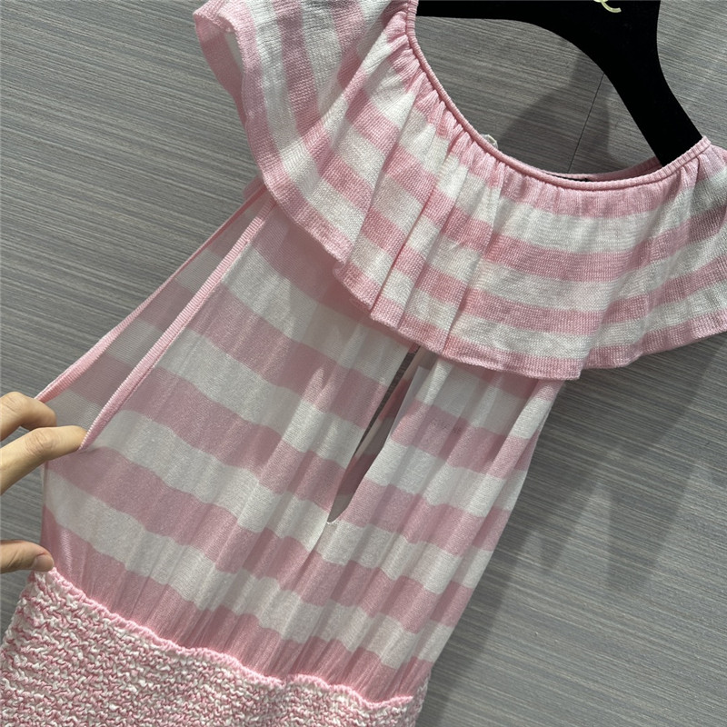 Ch**el striped knitted long skirt replica designer clothes
