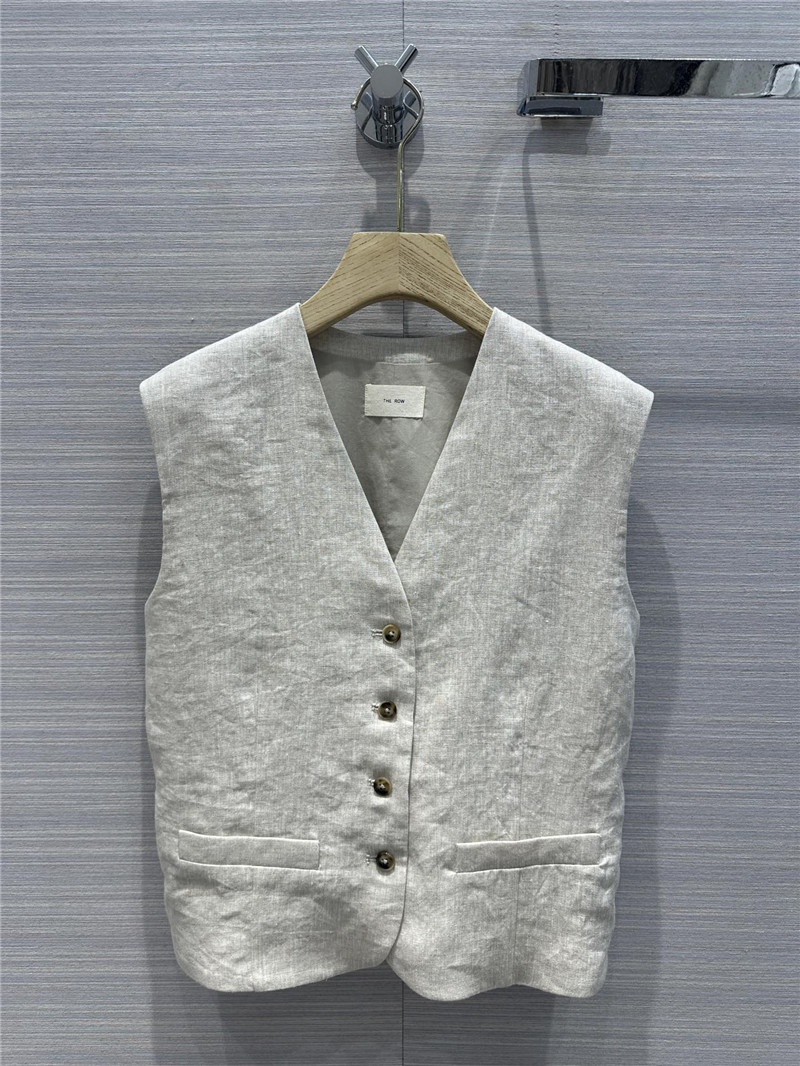 The R0w cotton and linen waistcoat suit replica designer clothes