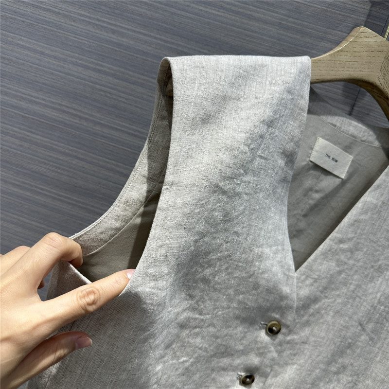 The R0w cotton and linen waistcoat suit replica designer clothes