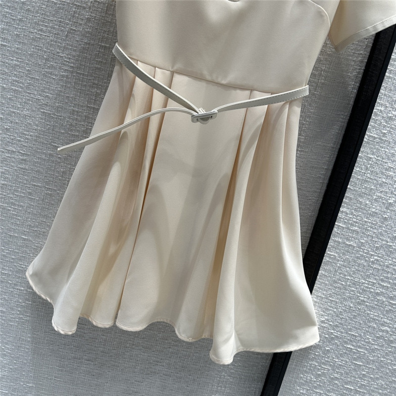 D10r small slit round neck dress replica clothes