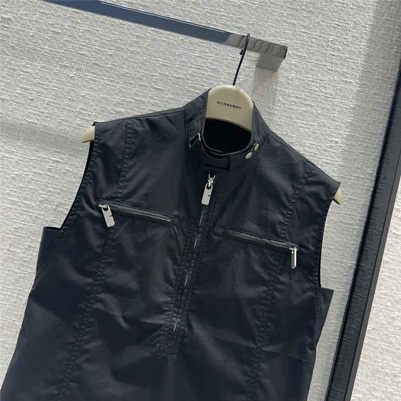 Bv*b*rry stand collar sleeveless shirt replica designer clothes