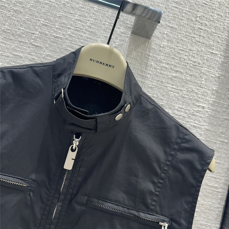 Bv*b*rry stand collar sleeveless shirt replica designer clothes