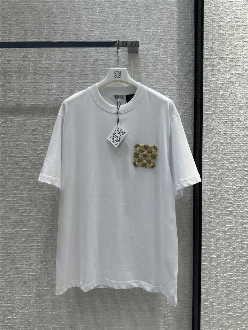 loewe! Toothbrush embroidered large logo T-shirt replica clothes