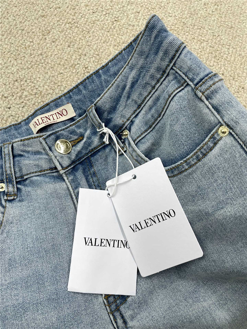 Va1e*ntin0 high waist straight jeans replica clothes