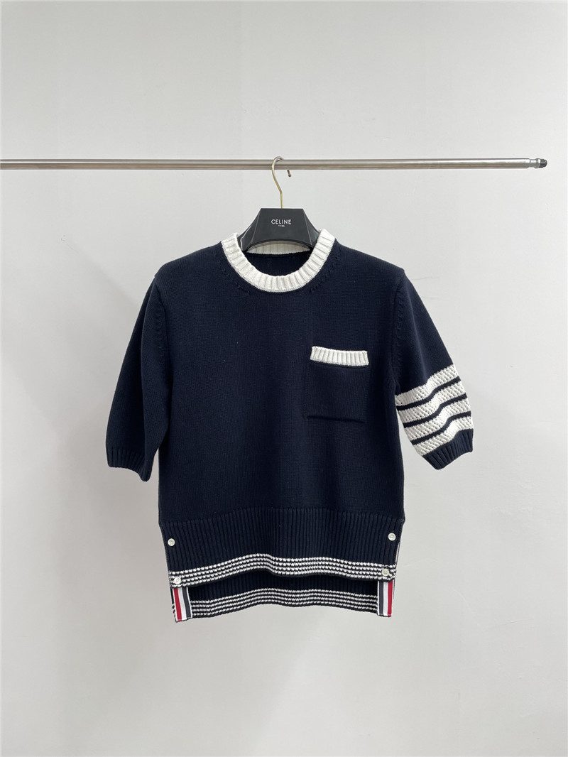 Thombrowne knitted crew neck pullover replica d&g clothing