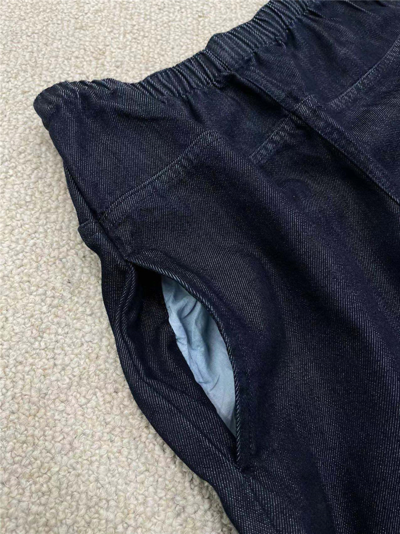 The R0w silk denim wide leg pants replica clothing