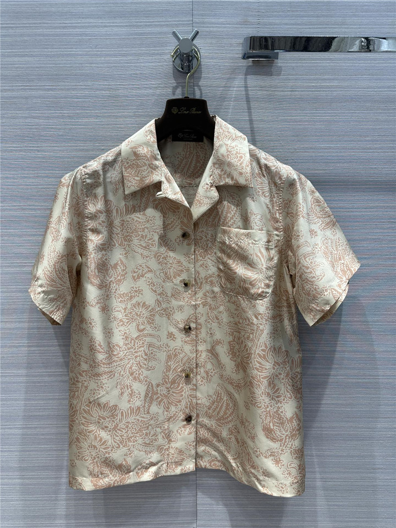 loro piana mulberry silk short-sleeved shirt replica d&g clothing
