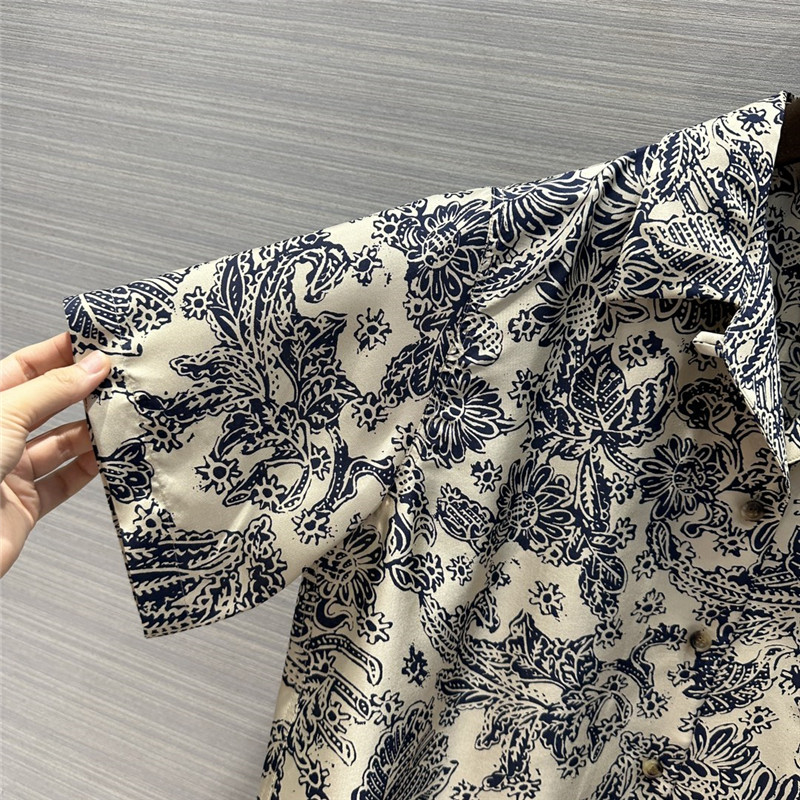 L0r0 P1ana mulberry silk short-sleeved shirt replica d&g clothing