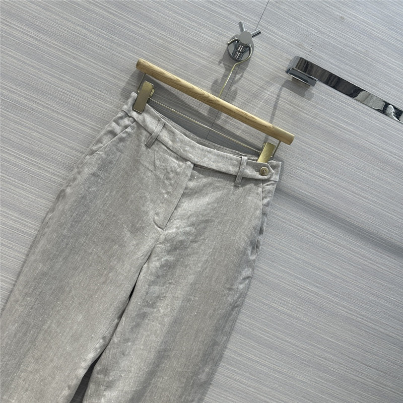 BC herringbone cotton and linen suit pants replica d&g clothing