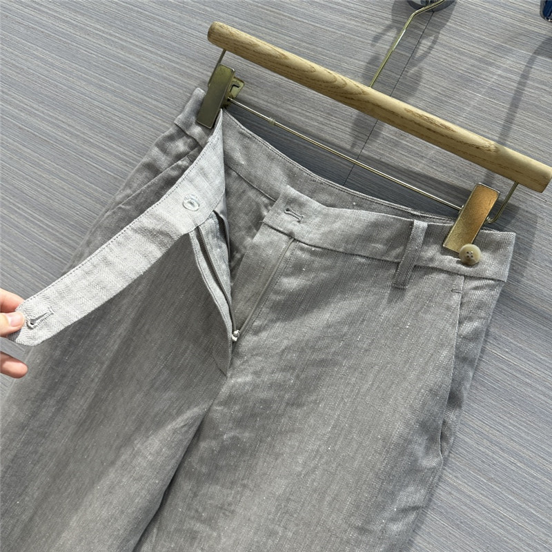 BC herringbone cotton and linen suit pants replica d&g clothing