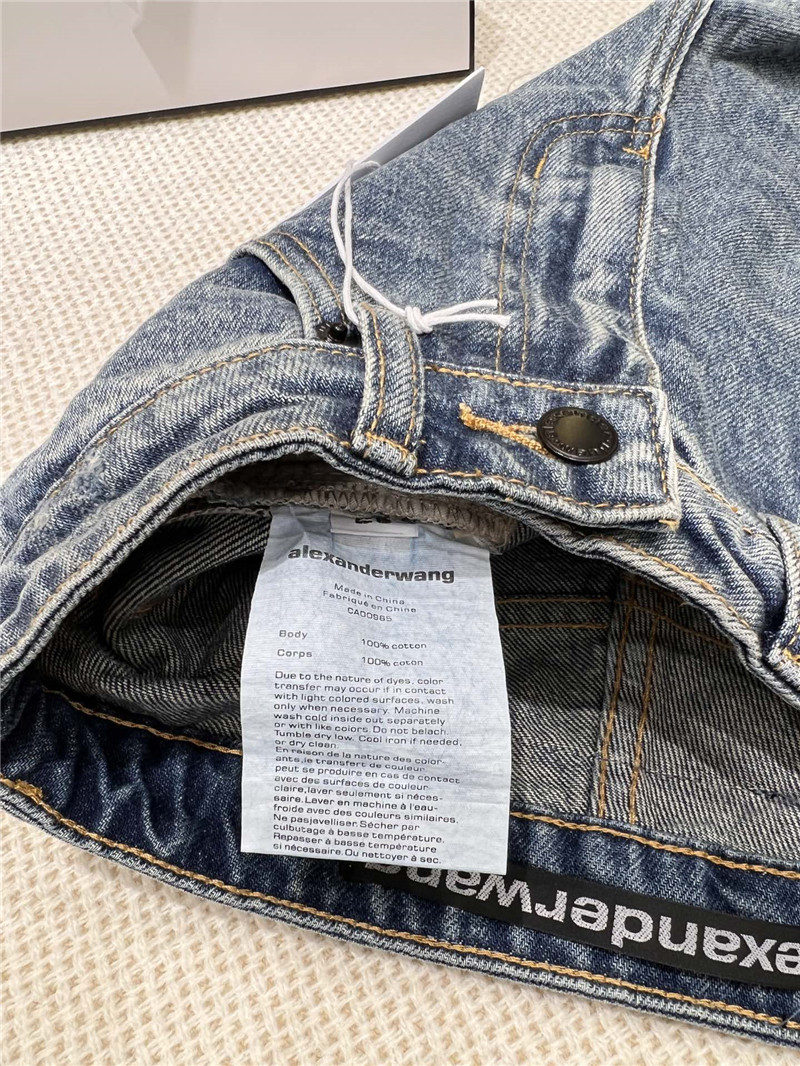 A1exa*der wang raw edge denim shorts replica clothing