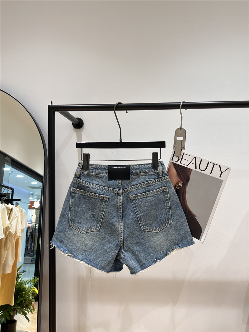 A1exa*der wang raw edge denim shorts replica clothing