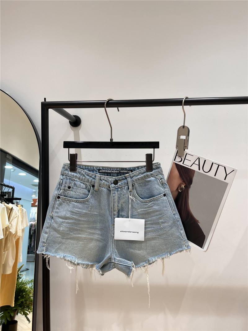 alexander wang raw edge denim shorts replica clothing