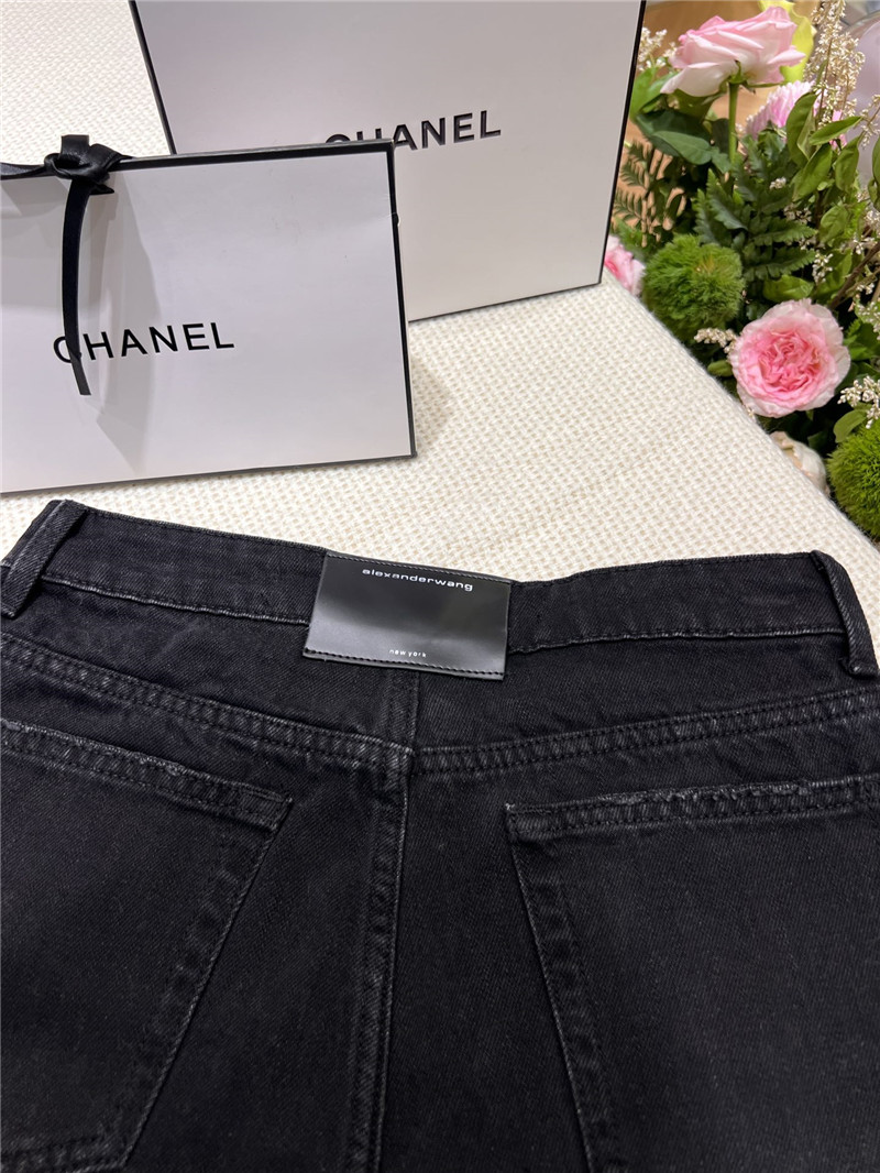 A1exa*der wang raw edge denim shorts replica clothing