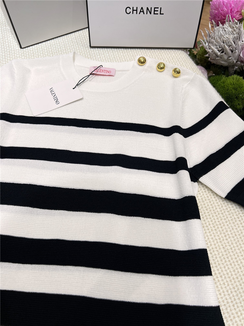 Va1e*ntin0 knitted striped top replica d&g clothing
