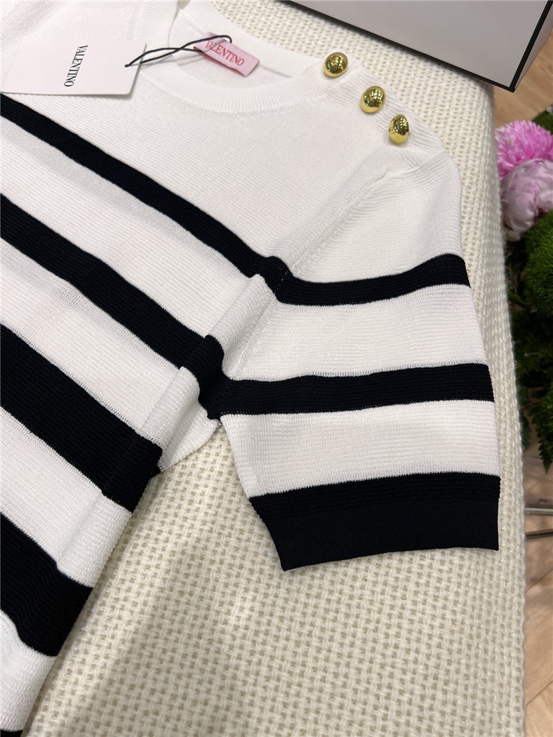Va1e*ntin0 knitted striped top replica d&g clothing