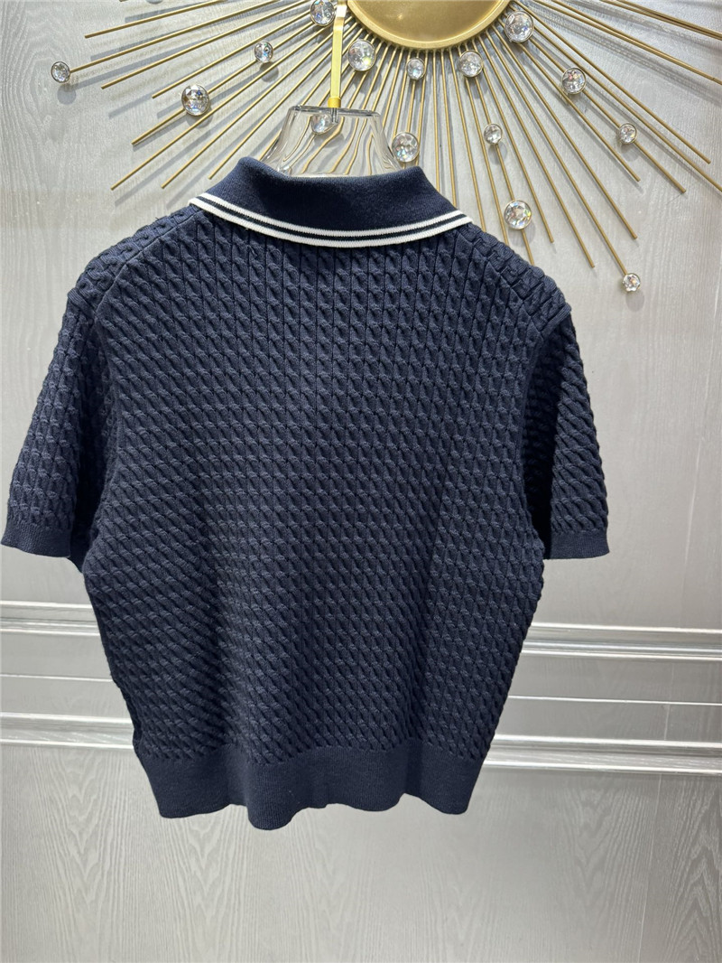 miumiu Polo short-sleeved knitted top replica clothes
