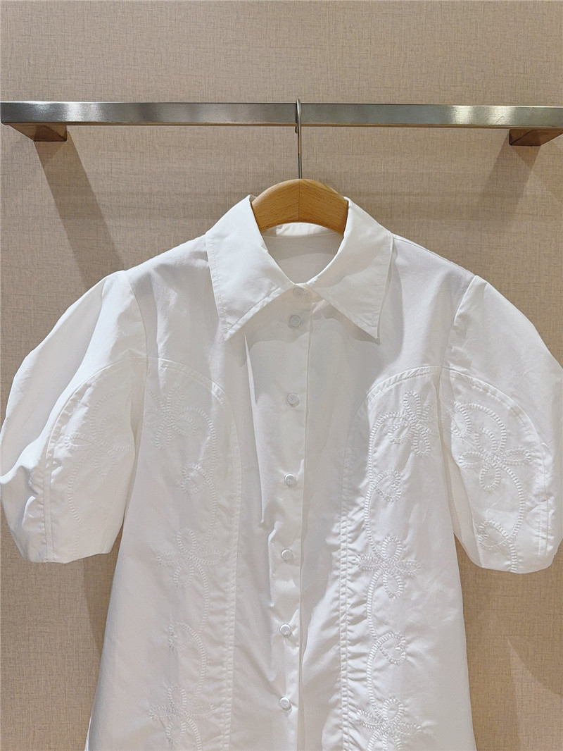 Chloé puff sleeve lapel shirt replica clothes