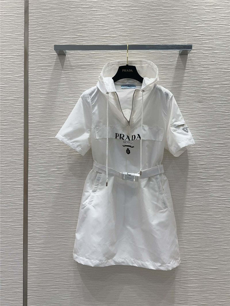 Pra*a casual sweatshirt dress replica clothing