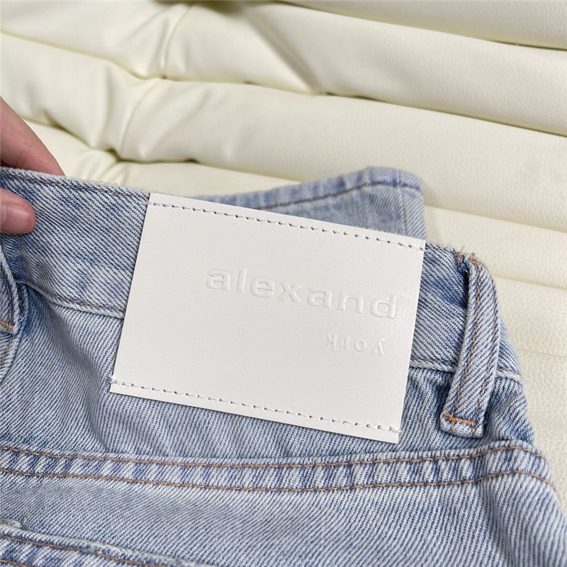 A1exa*der wang hollow letter denim trousers replica clothes
