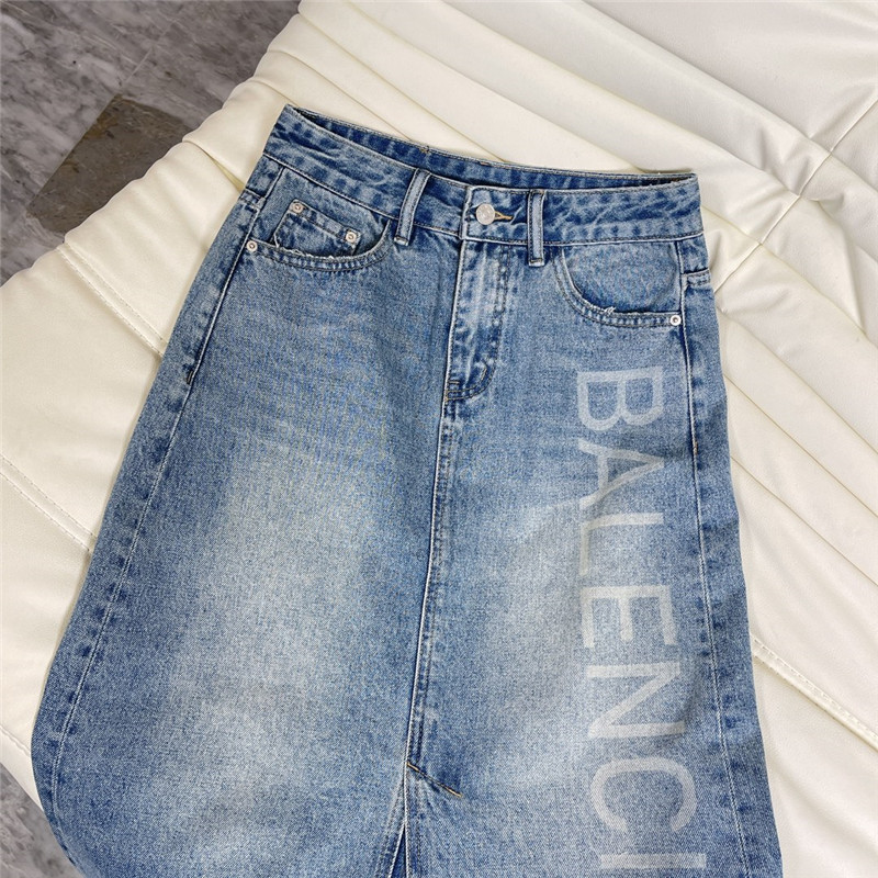 Ba1en*iaga printed denim skirt replica designer clothes
