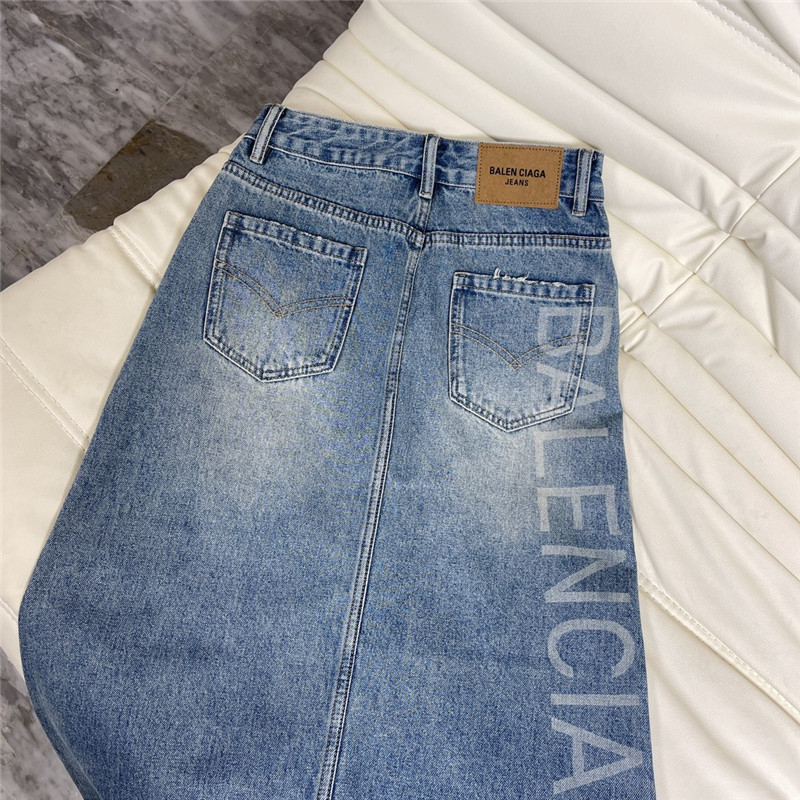 Ba1en*iaga printed denim skirt replica designer clothes