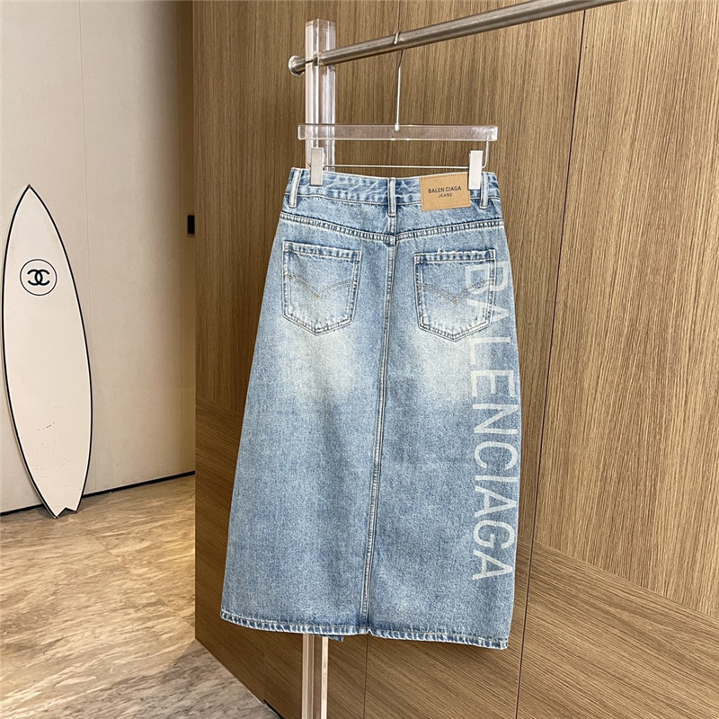Ba1en*iaga printed denim skirt replica designer clothes