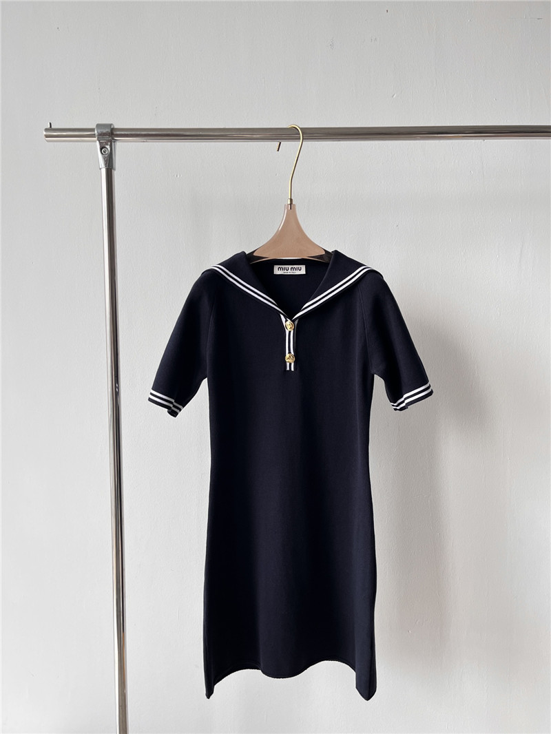 miumiu navy knitted dress replica designer clothes